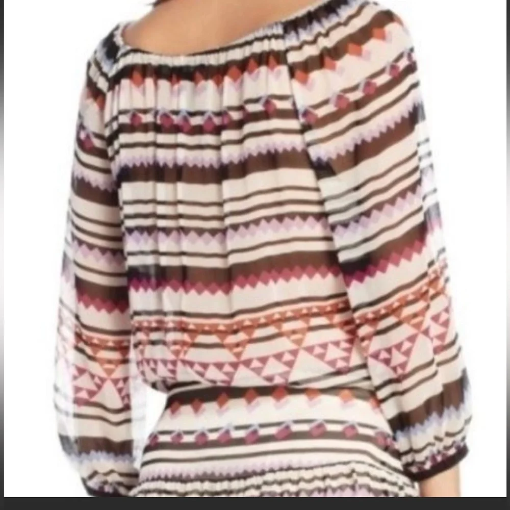 BCBGMAXAZRIA Small
Rory Multicolor Silk Peasant Dress - Picture 5 of 7